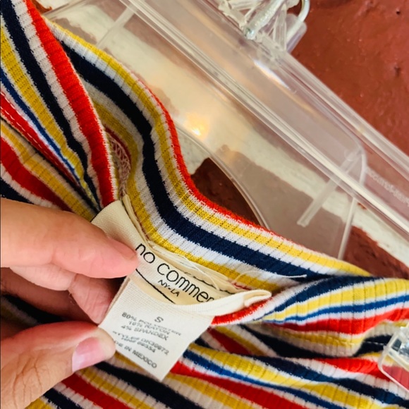 Multicolor Striped Tube Top Body Suit - Picture 4 of 4